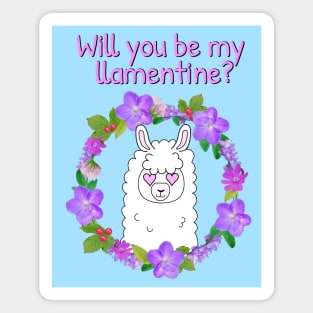 Will you be my llamentine? Magnet